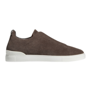 Zegna Brown Suede Triple Stitch™ Sneakers
