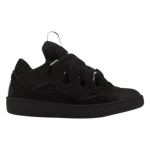 Lanvin ‘Curb’ Leather Blend Sneakers in Black