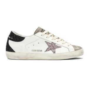 Golden Goose Super Star – White Black Cream Glitter